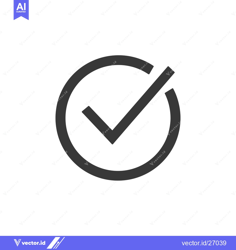 Premium Vector dari Black check mark inside a circle icon