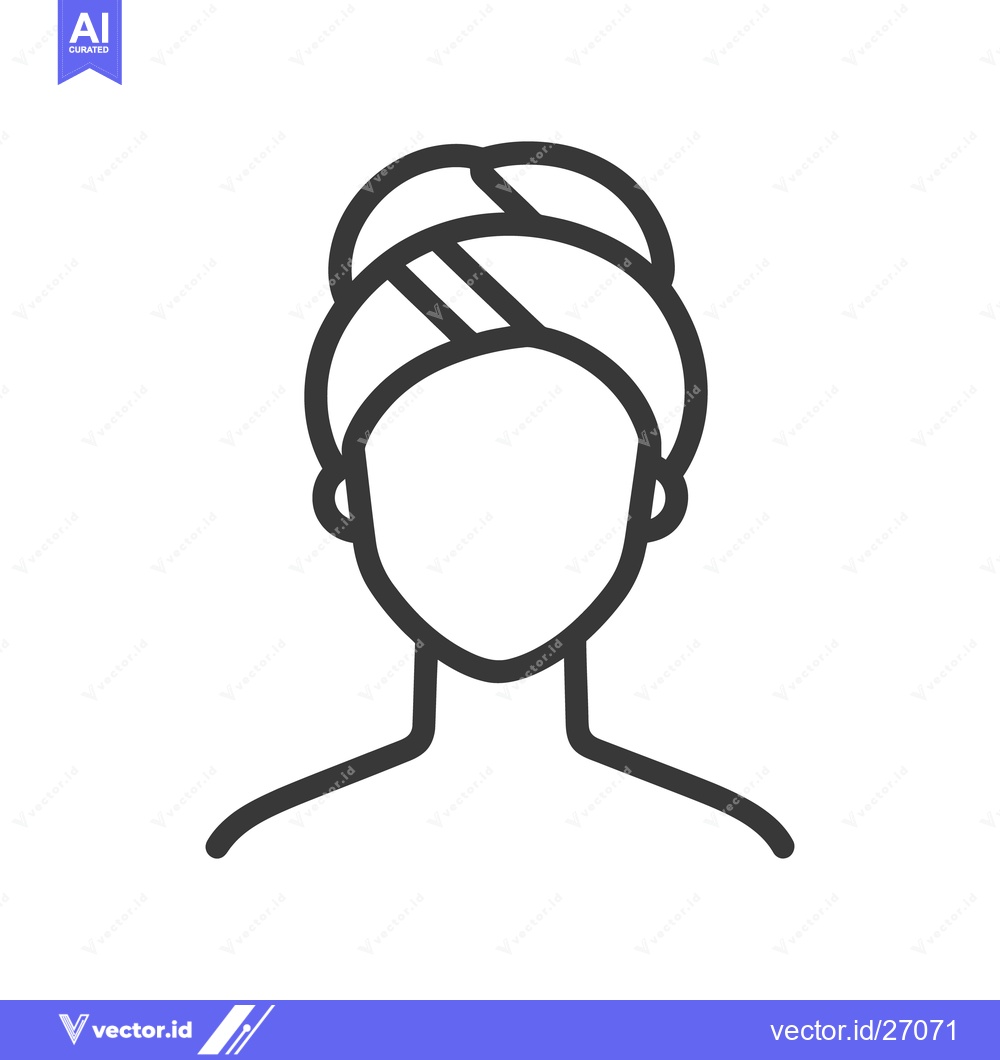 Premium Vector dari A simple line drawing of a person wearing a towel