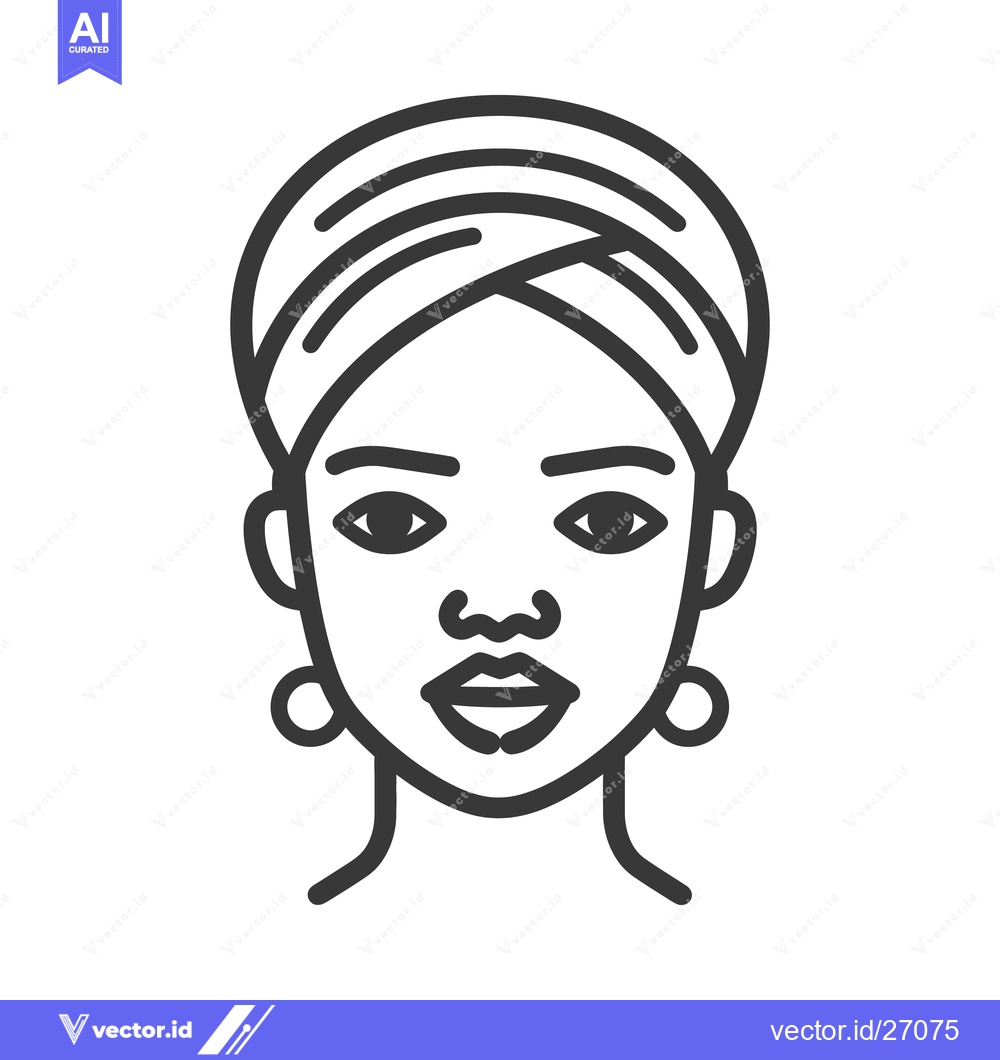 Premium Vector of A vector illustration of a woman wearing a headscarf