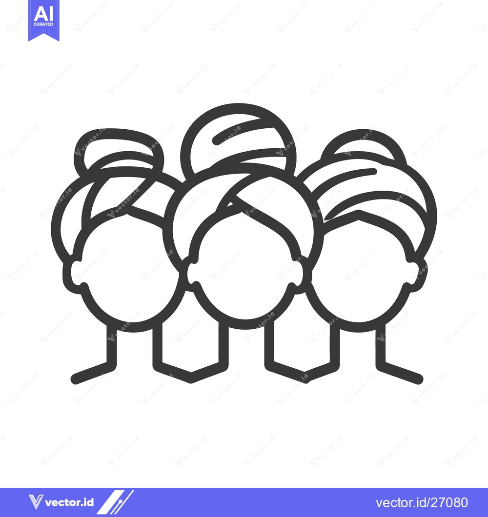 Premium Vector dari Three stylized women are depicted wearing hair towels in the image