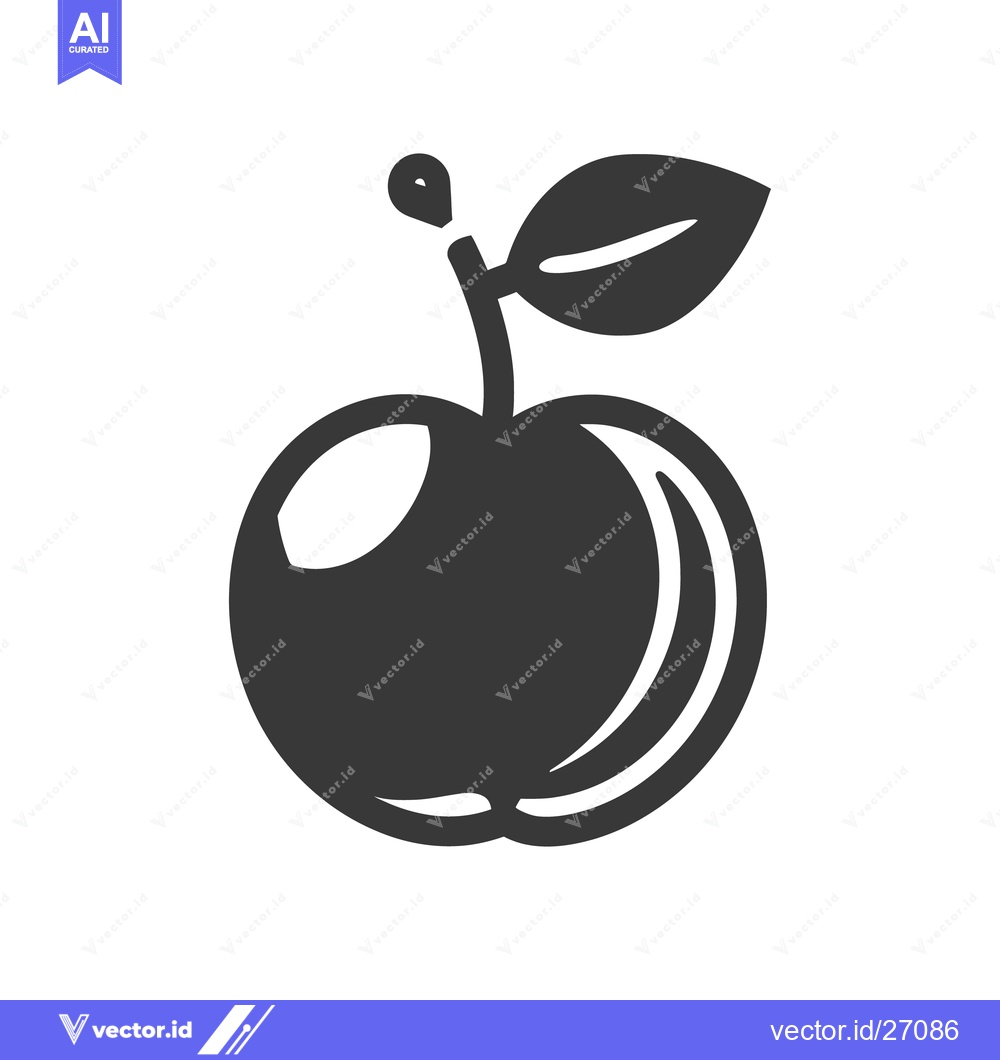 Premium Vector dari A simple black and white illustration of a healthy fruit