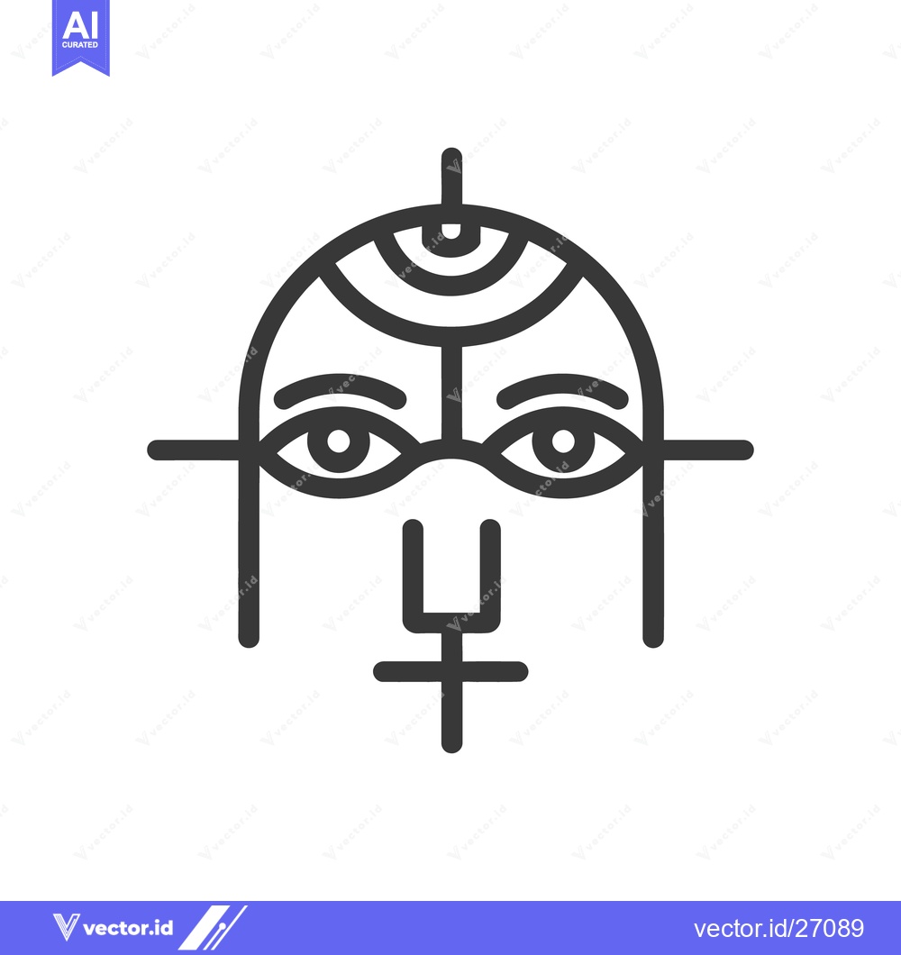 Premium Vector of A graphic stylized illustration of a face in a minimalist design