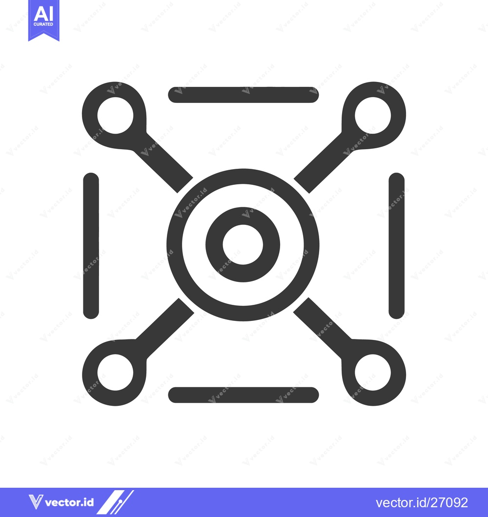 Premium Vector of A modern geometric illustration showing central connections and extens