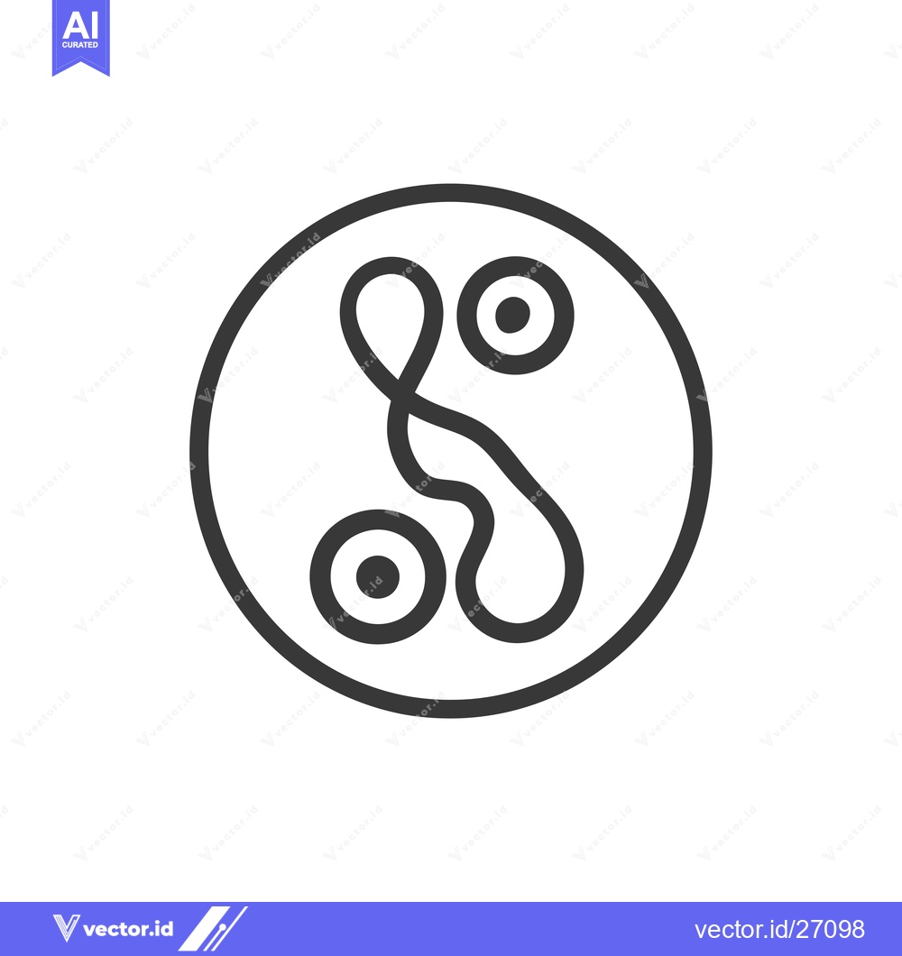Premium Vector dari Black Line Drawing of a Stethoscope Inside a Circle
