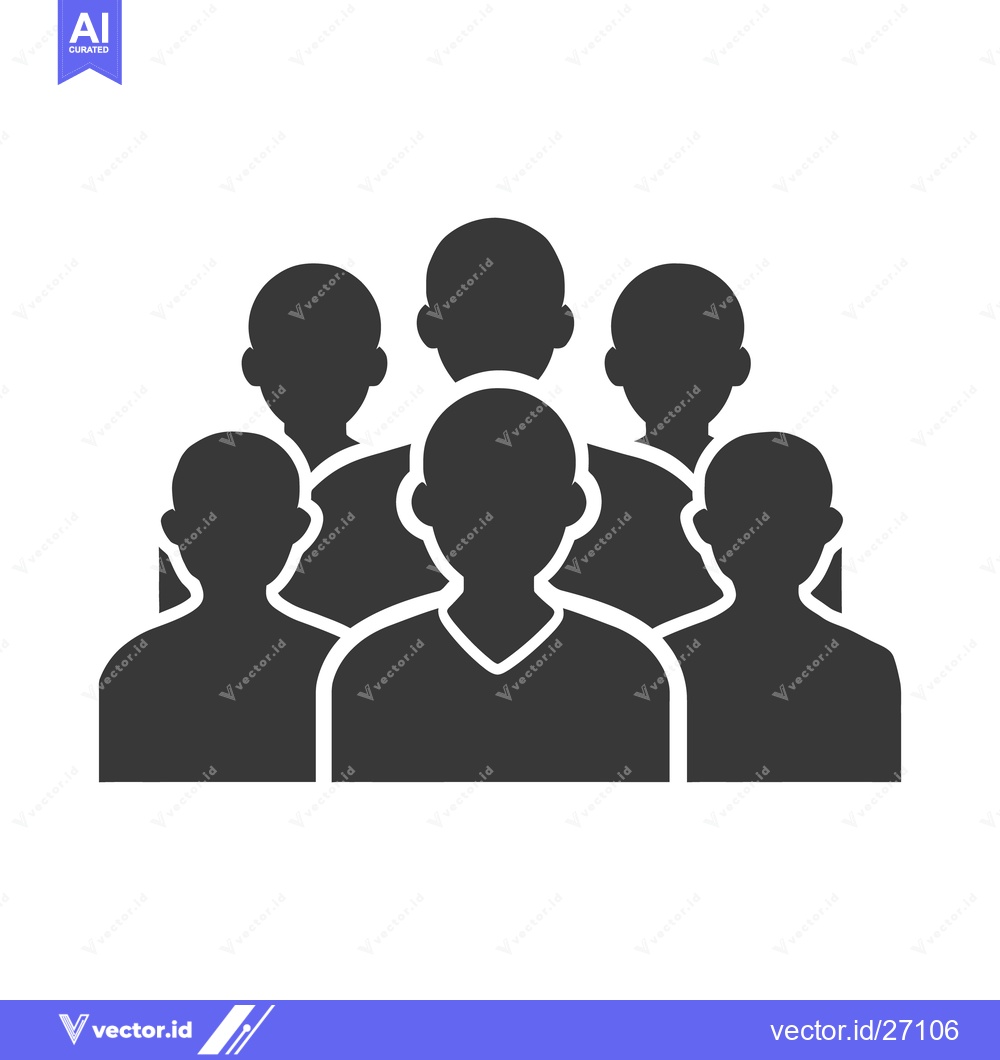 Premium Vector dari A group of people are shown in a simplified vector graphic