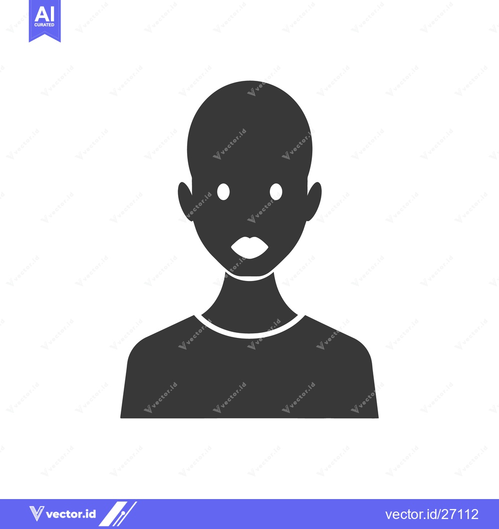 Premium Vector of A stylized illustration of a simple human face in black and white
