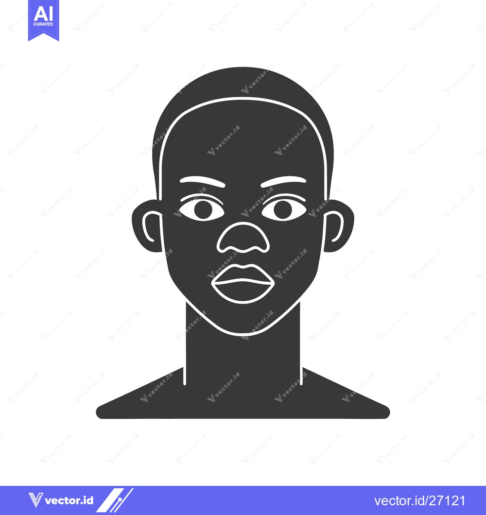 Premium Vector of Illustration shows the stylized face of a human person