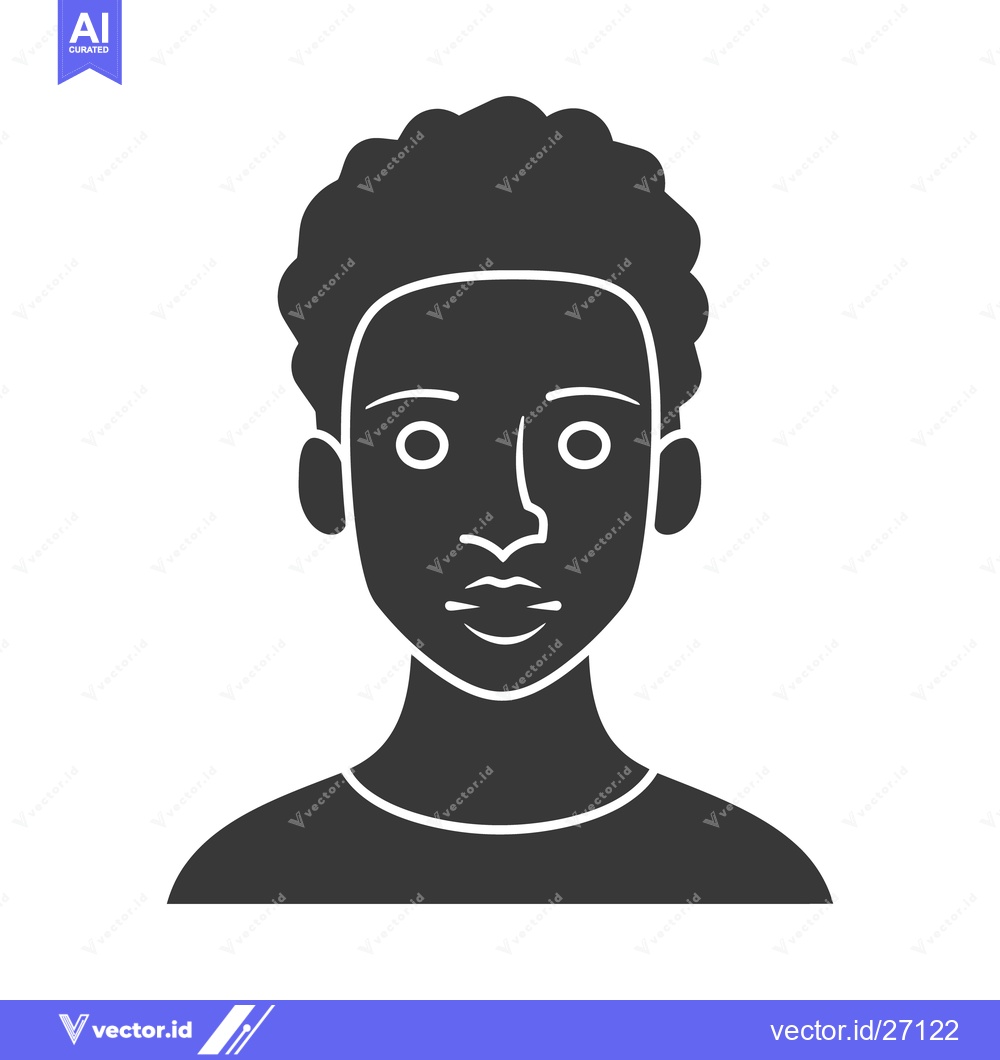 Premium Vector of A monochrome illustration of a person facing forward