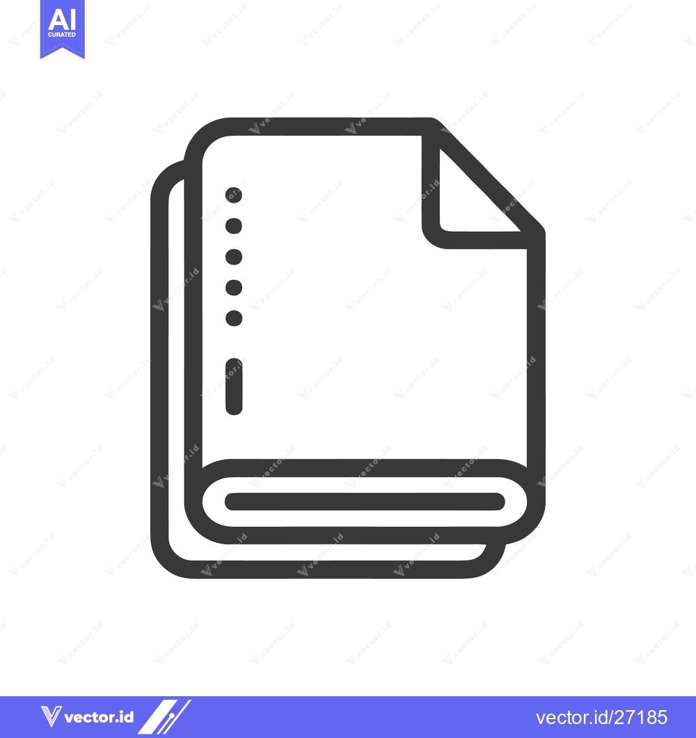 Premium Vector dari Stacked Documents Icon: Clean Line Art for Digital Design