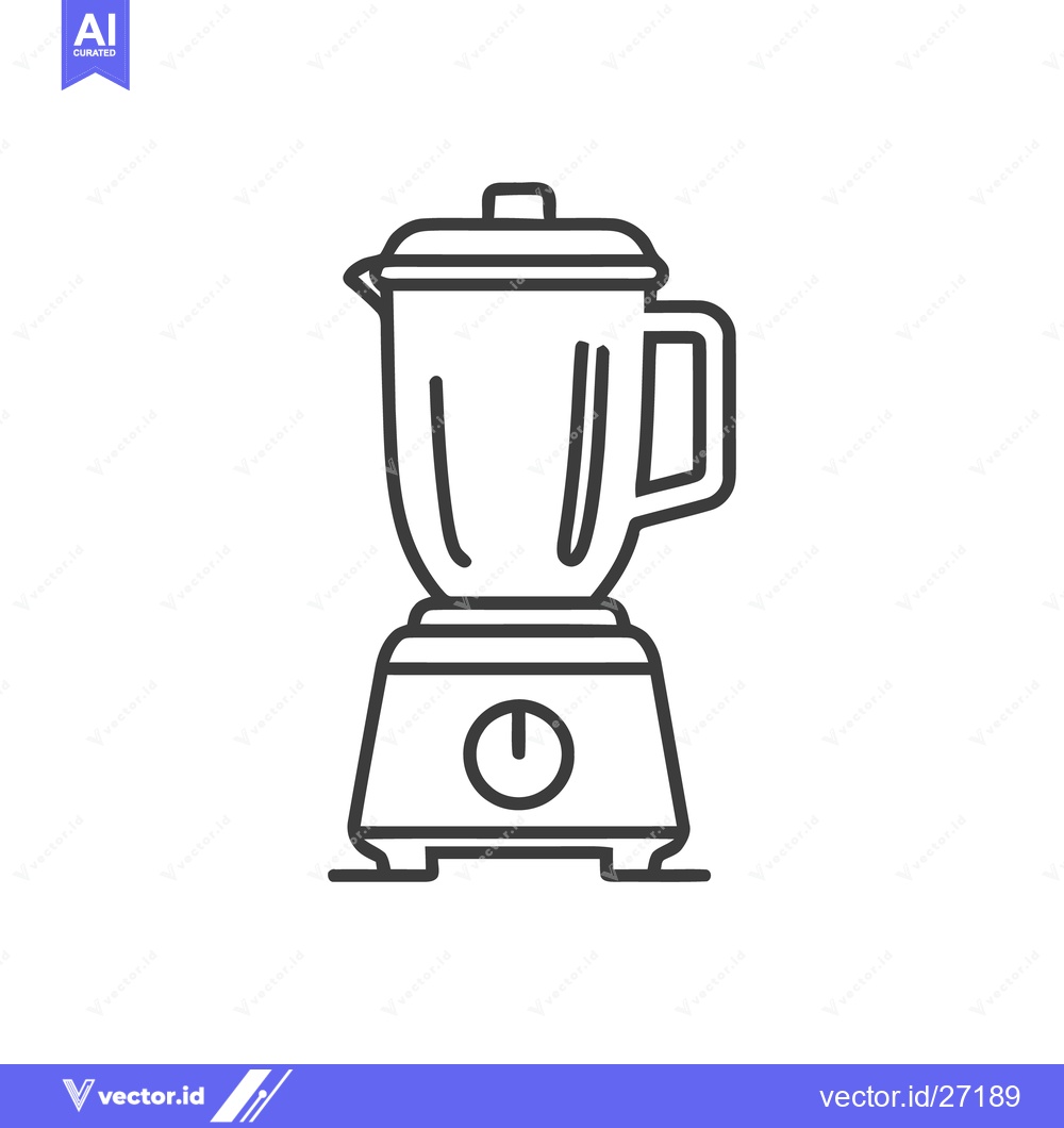 Premium Vector dari Minimalist Blender Icon: Clean Line Art for Kitchen Appliance Design