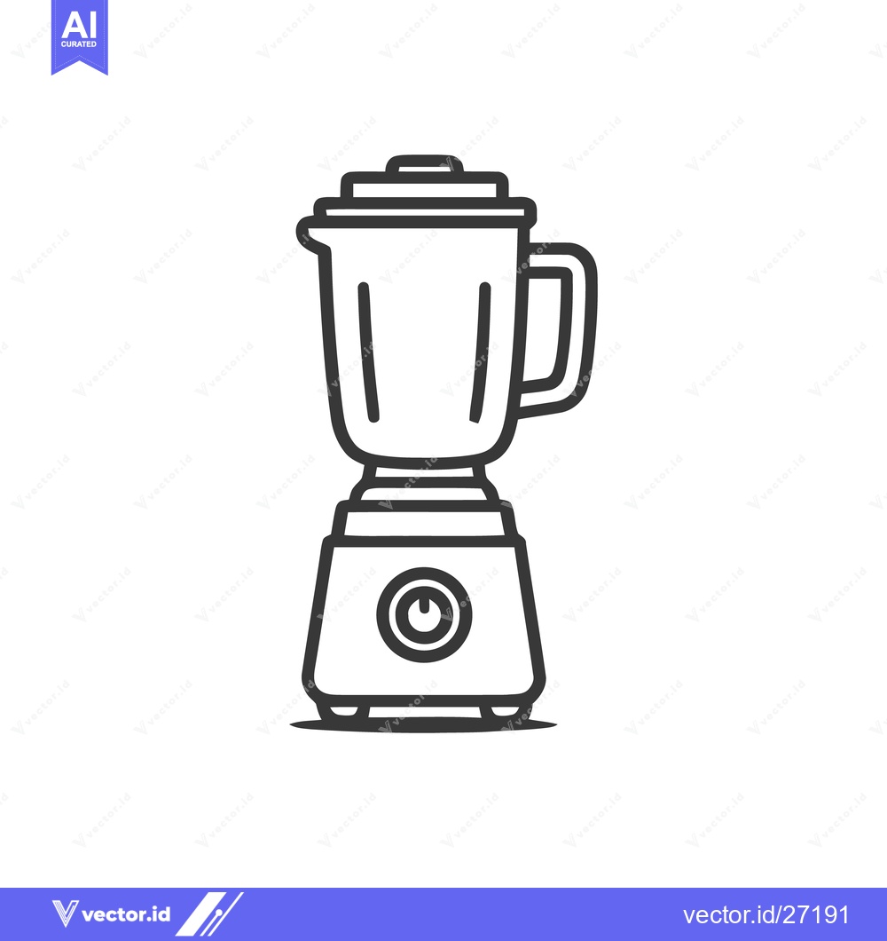 Premium Vector dari Minimalist Blender Icon: Clean Line Art Illustration on White Backgrou