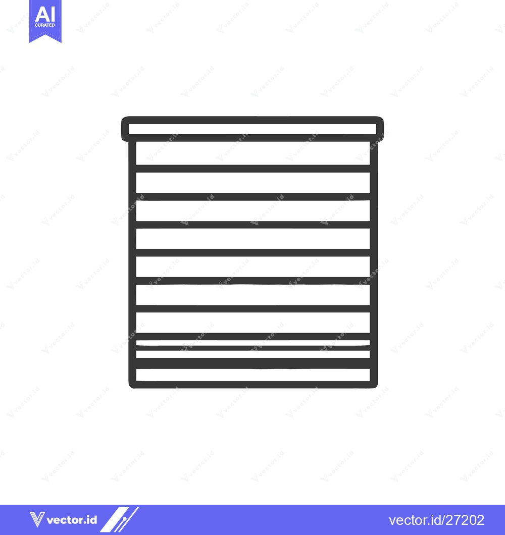 Premium Vector dari Minimalist Window Blinds Icon: Geometric Lines and Modern Design