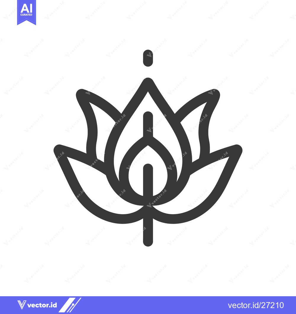 Premium Vector dari A simple graphic illustration of a stylized open flower shape