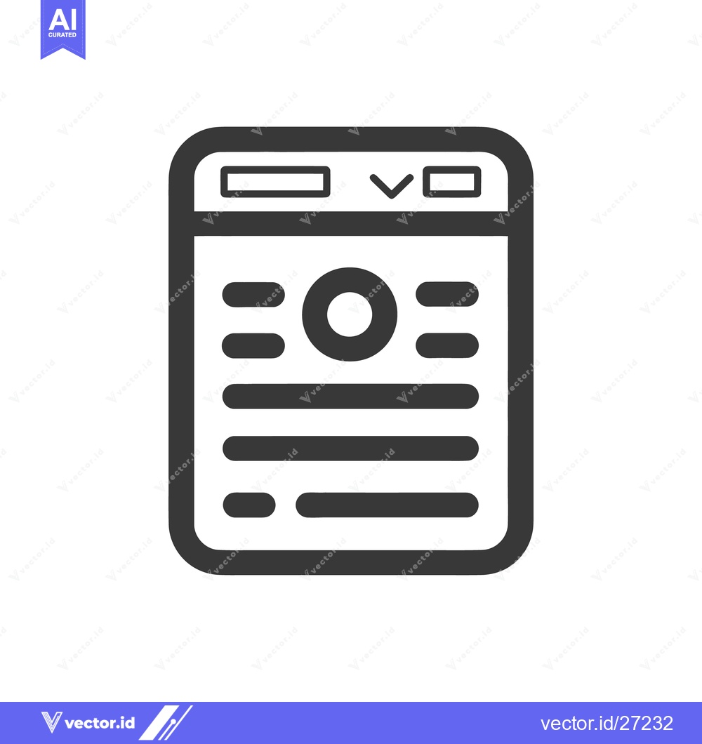 Premium Vector dari A grayscale icon depicting a mobile device display page