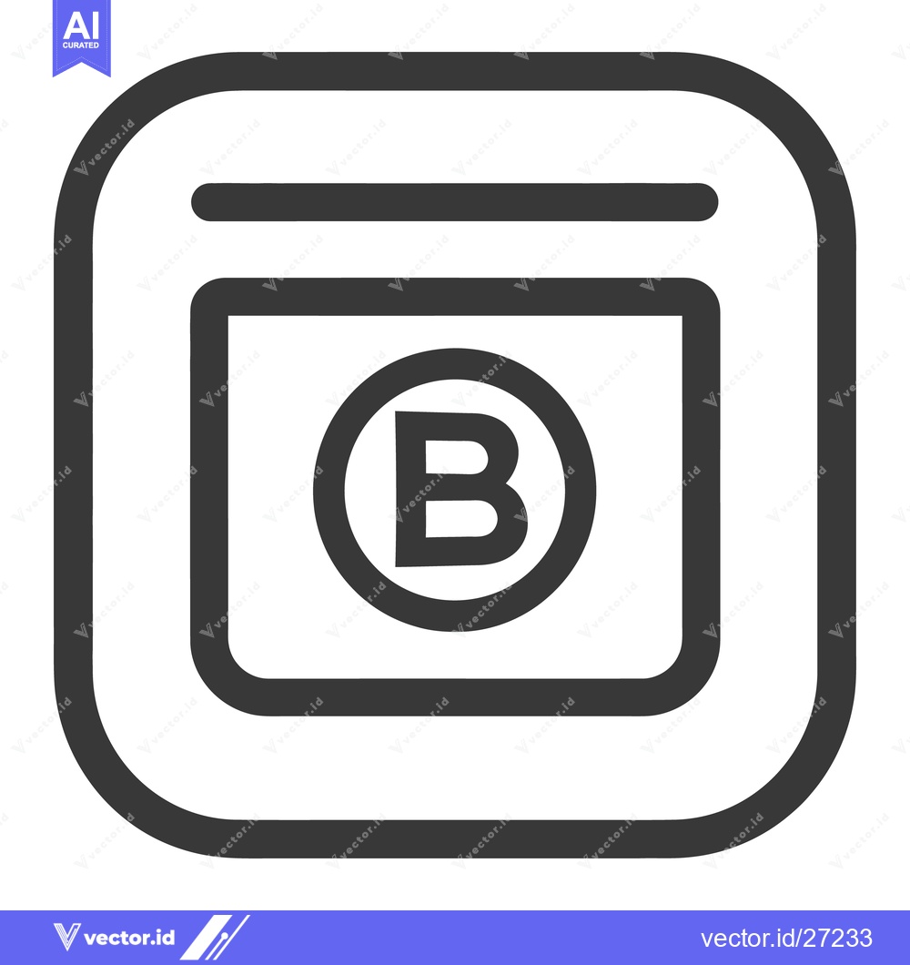 Premium Vector dari A geometric illustration displays a circular letter inside a rectangul
