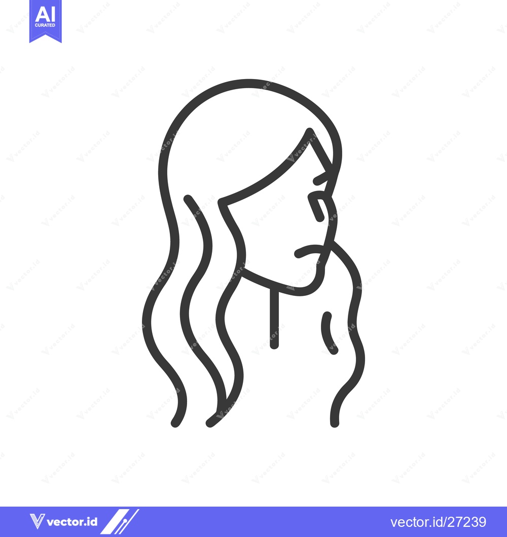 Premium Vector dari A simple black and white line drawing of a woman