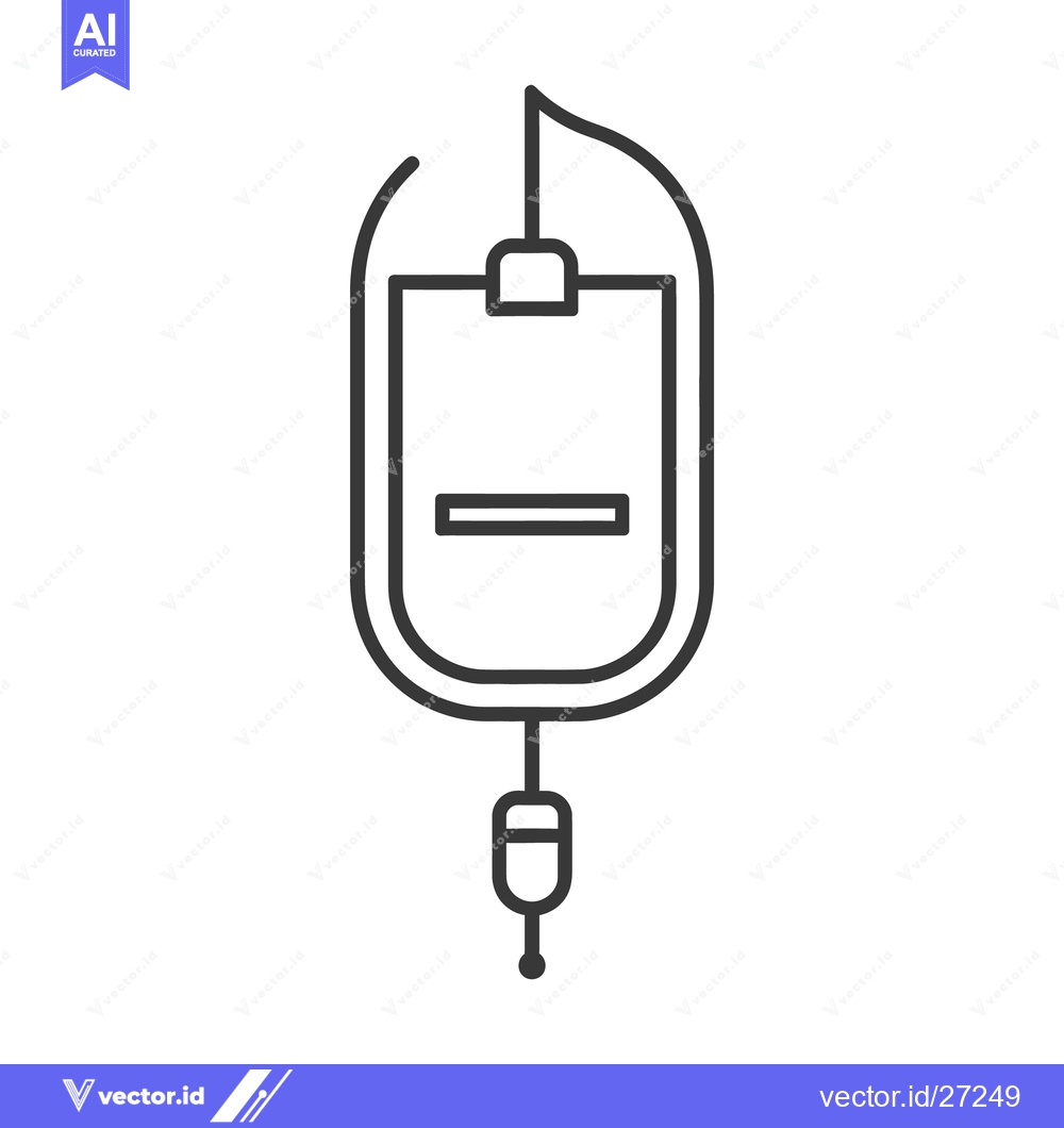 Premium Vector dari A simple black and white medical illustration of an intravenous bag