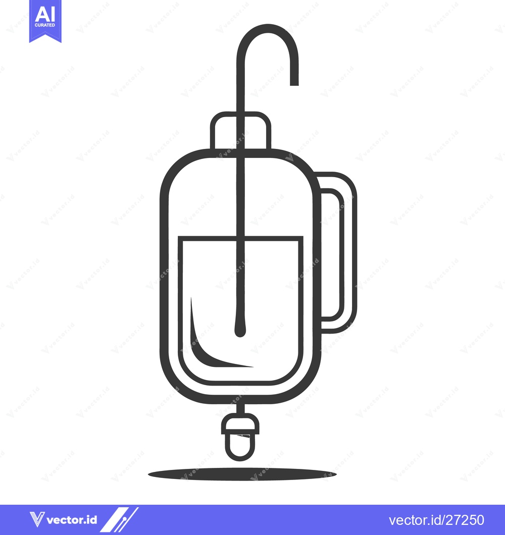 Premium Vector dari An illustrative representation of an intravenous fluid drip bag device