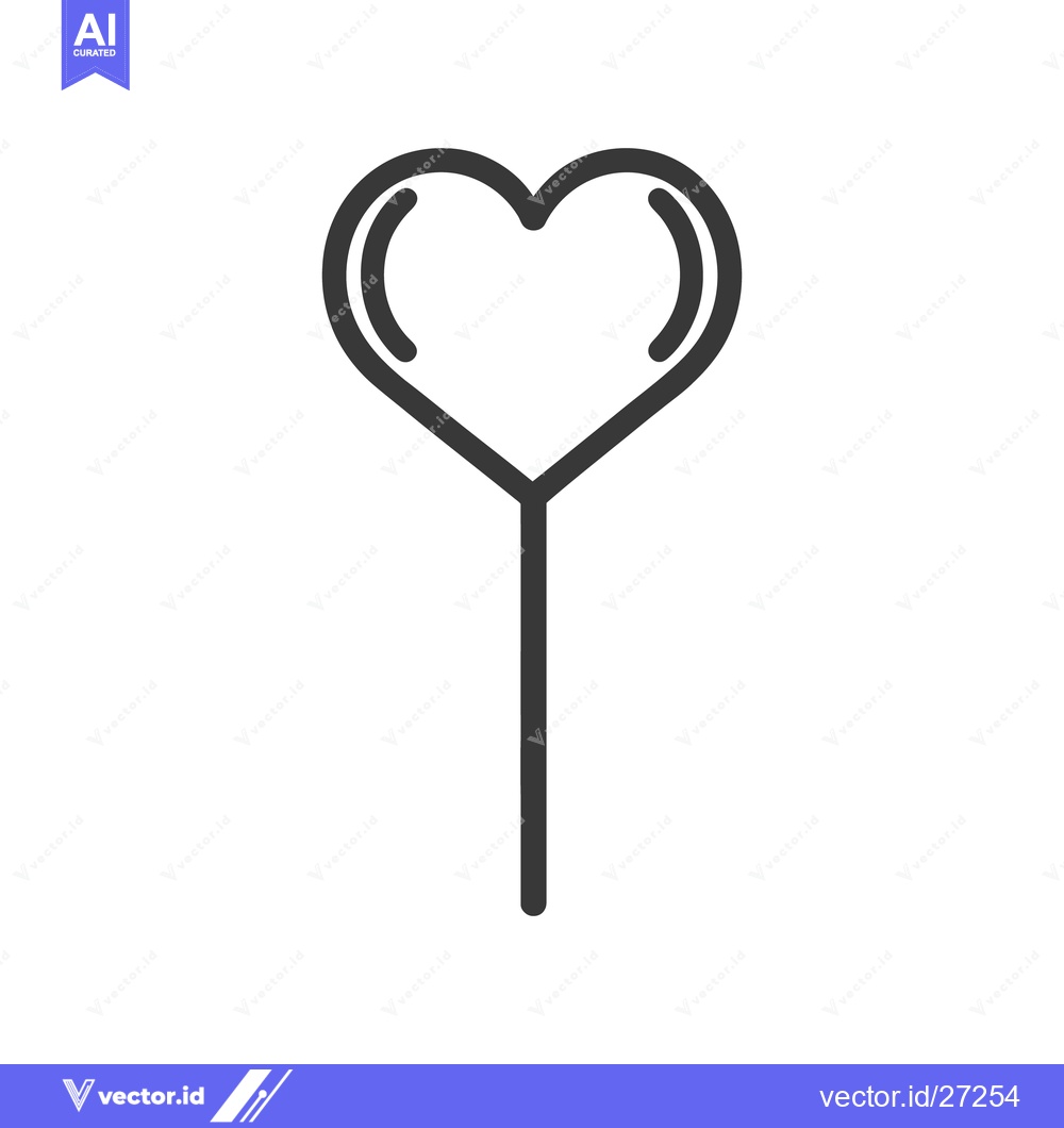 Premium Vector dari A Simple Black Line Art Depicting A Heart Shaped Design