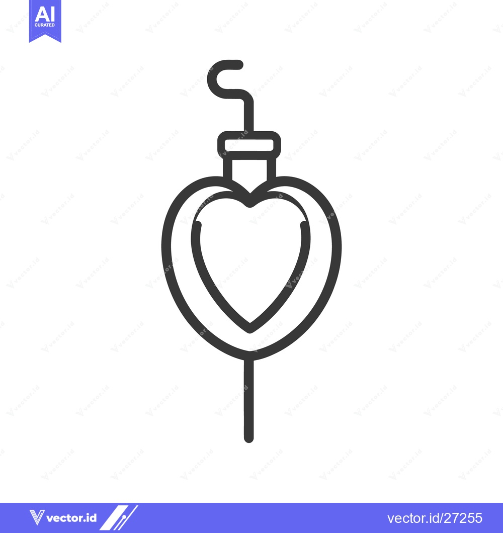 Premium Vector dari A simple graphic depiction of a heart shaped pendant design