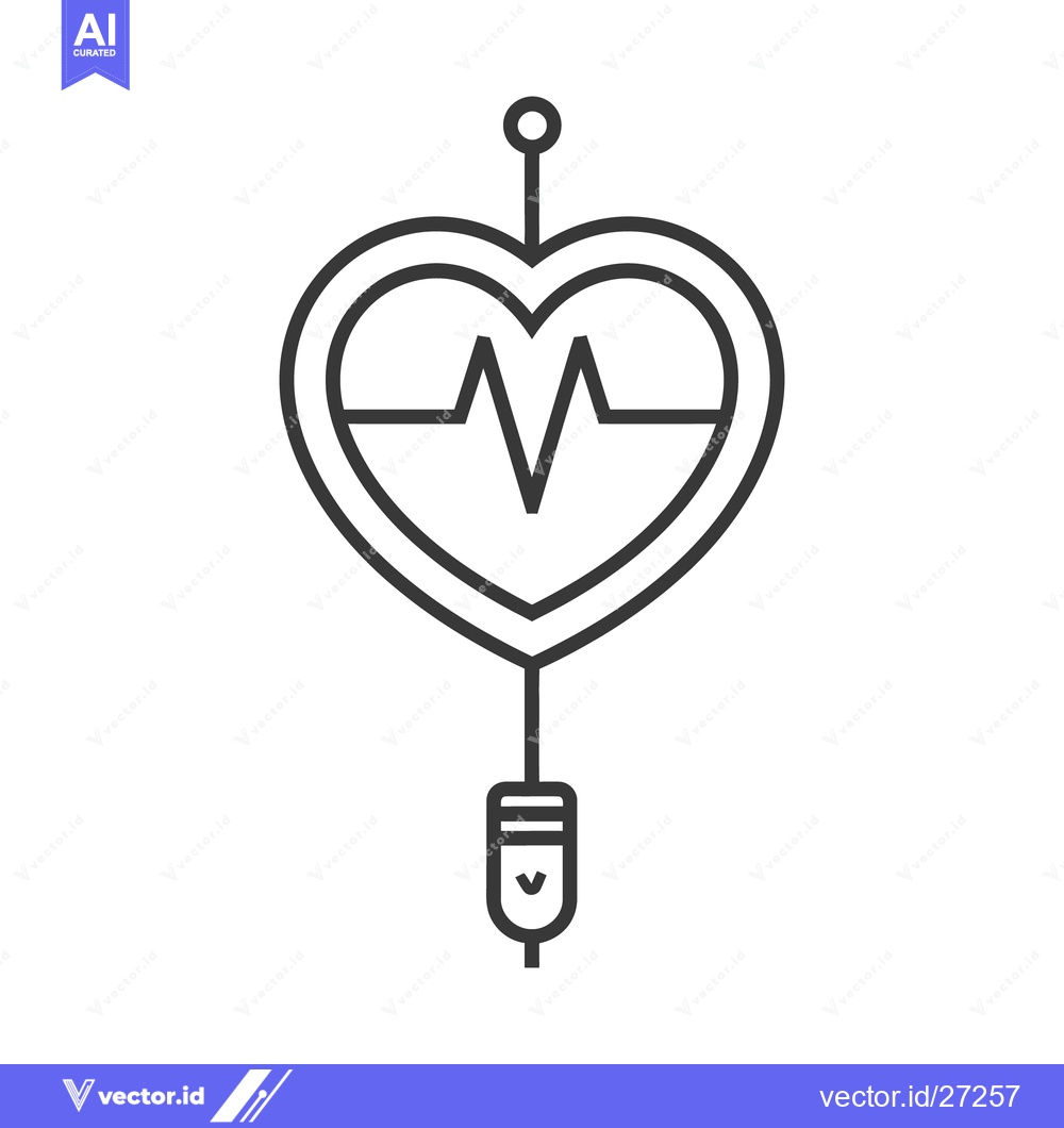 Premium Vector of A medical diagram depicting heart health and related monitoring