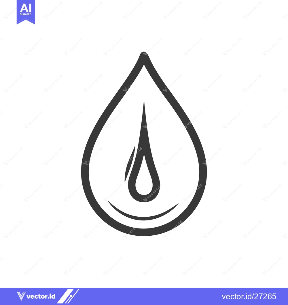 Premium Vector dari A simple illustration depicting a single teardrop shape symbol