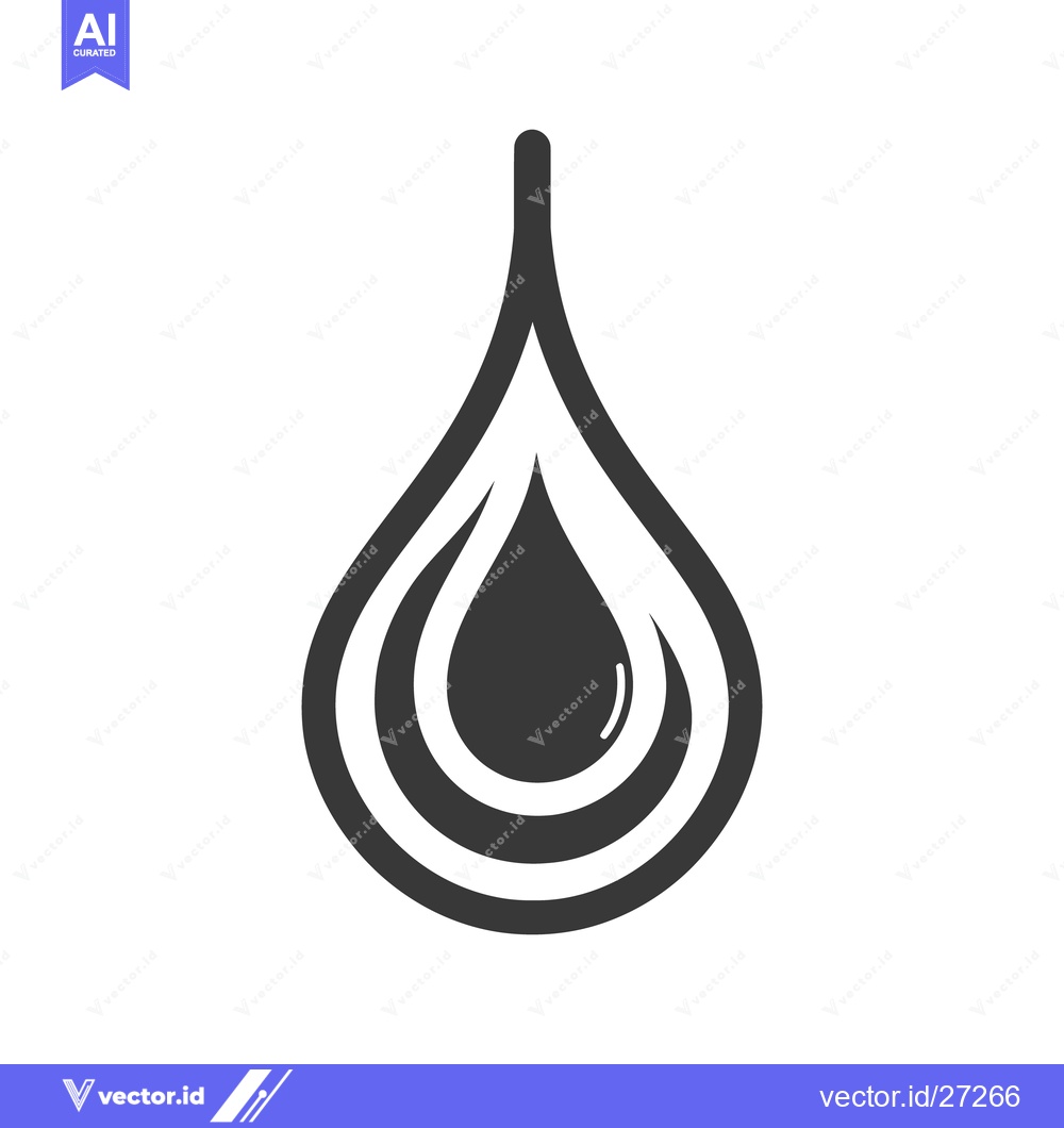 Premium Vector dari A stylized graphic representation of a liquid droplet form