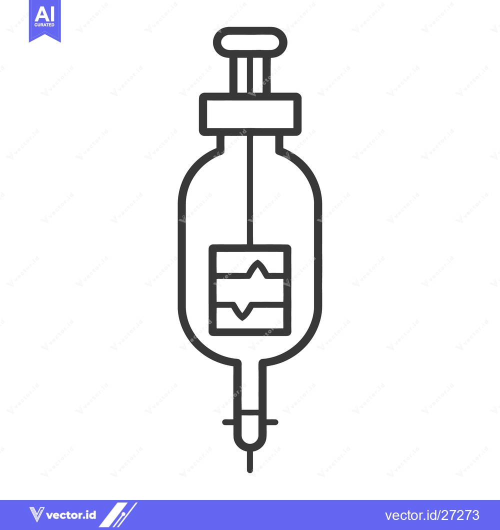 Premium Vector dari An illustrated medical syringe with a visual treatment indicator