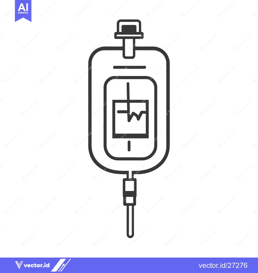 Premium Vector of An illustration showing a simplified depiction of an iv bag system