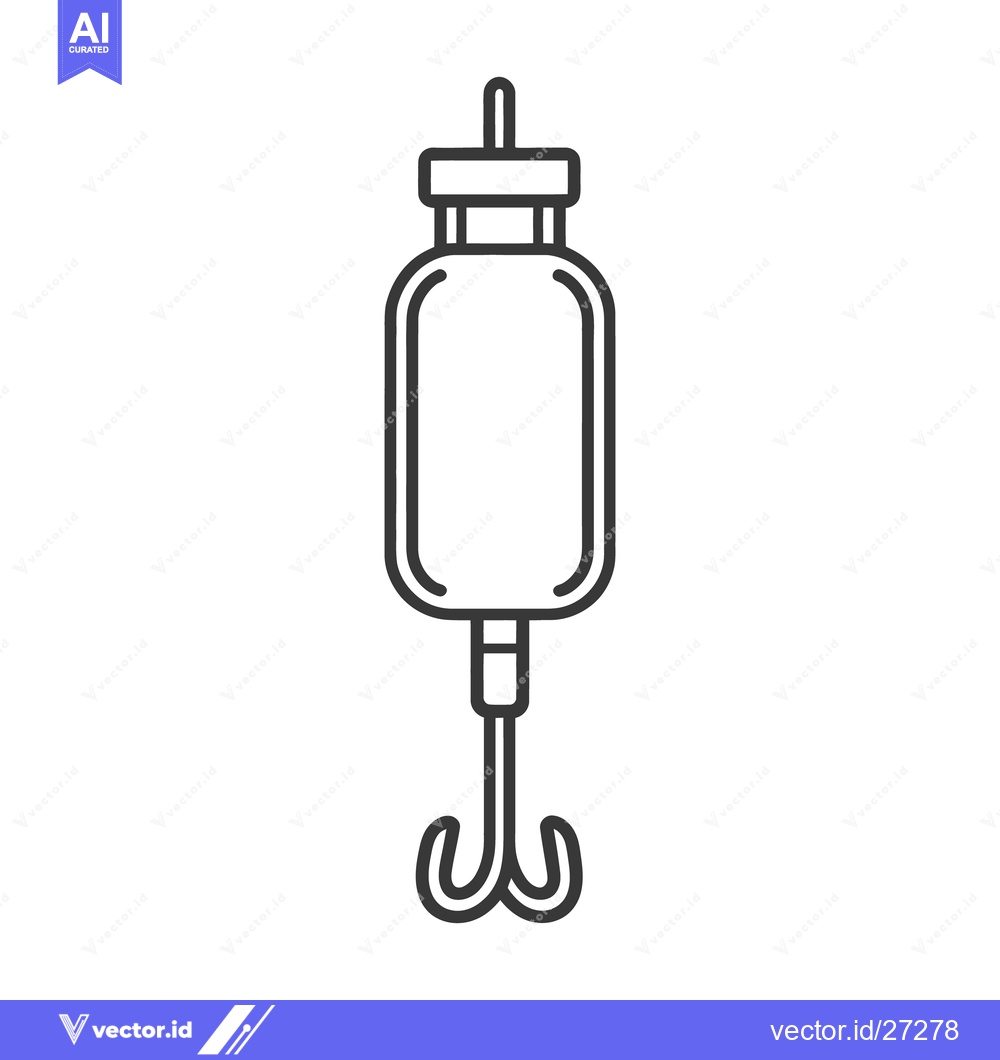 Premium Vector dari Simple medical intravenous fluid container shown with a three hook end