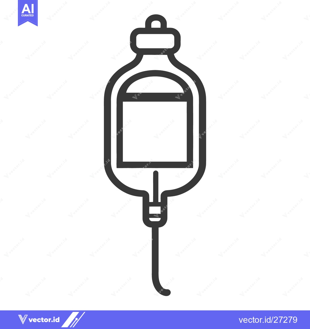 Premium Vector of Medical equipment icon representing an intravenous fluid bag system