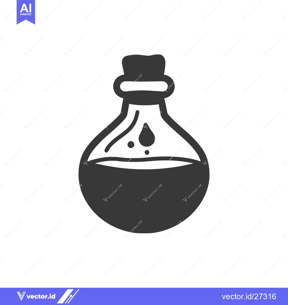 Premium Vector dari A Simple Illustration Of A Small Bottle Containing Liquid