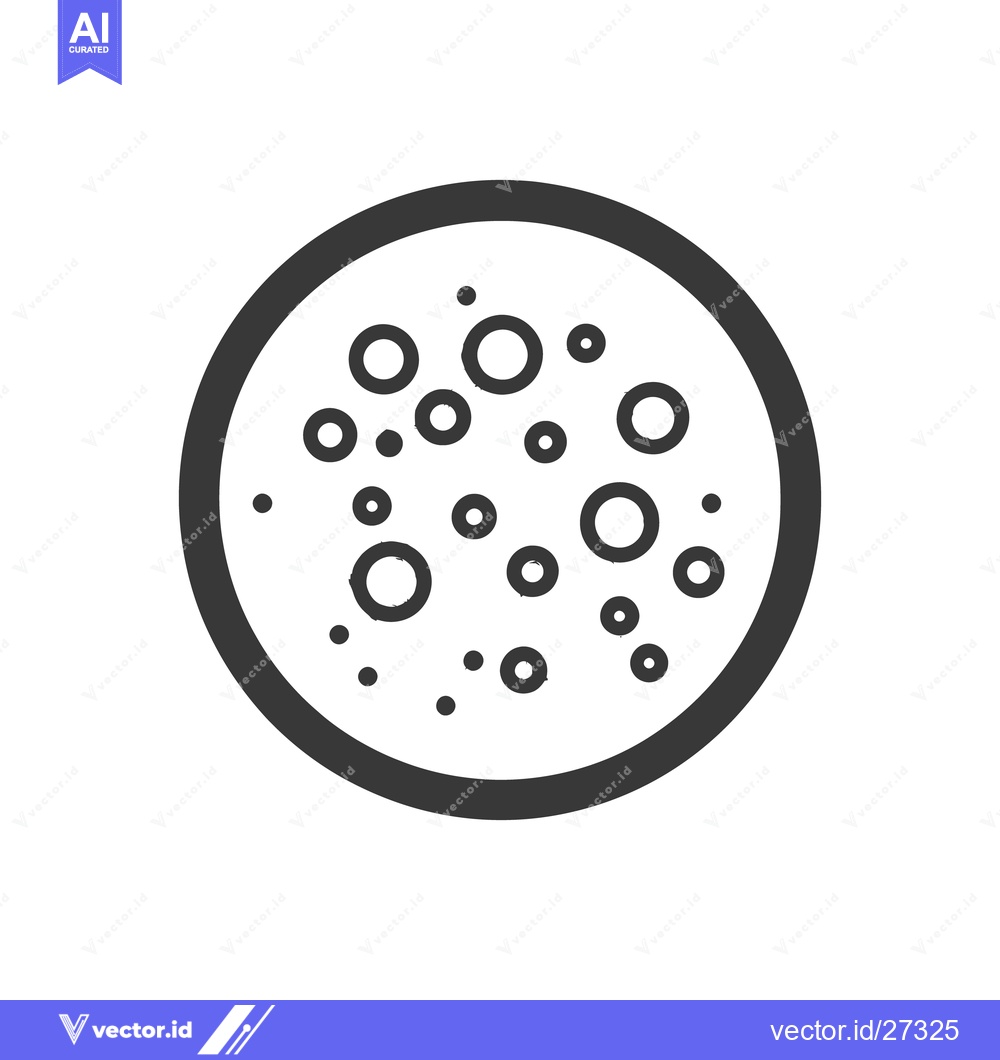 Premium Vector dari Illustration of a circular shape filled with multiple irregular circle