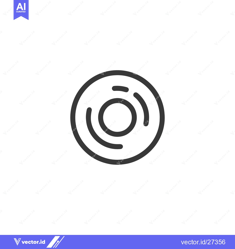 Premium Vector dari Minimalist Donut Icon with Sprinkles, Black Outline on White