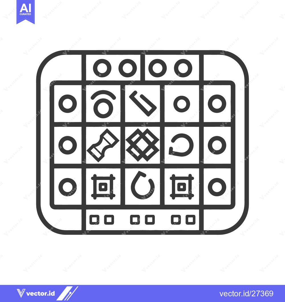 Premium Vector of A grid of symbols arranged in a rectangular outline design