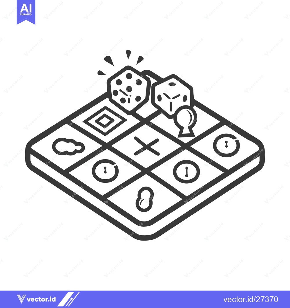 Premium Vector of An isometric view of board game with dice on top