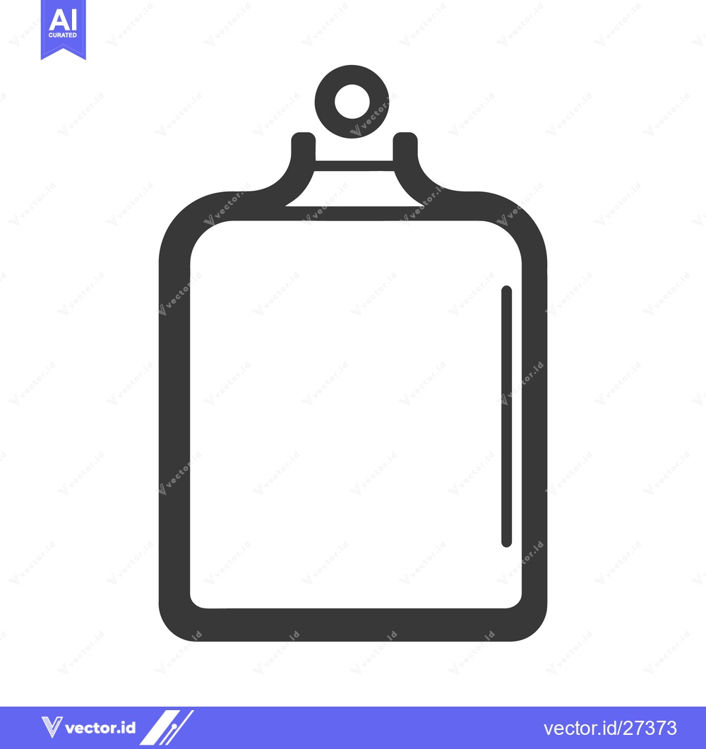 Premium Vector of A Simple Illustrated Graphic Depicting a Rectangular Flask Shape