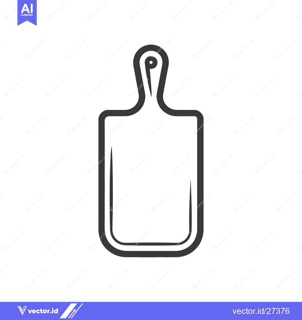 Premium Vector dari A simple black and white illustration of a cutting board