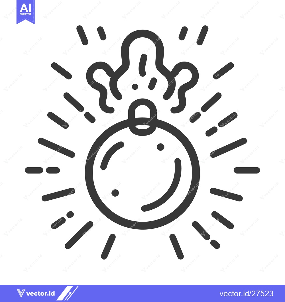 Premium Vector dari A simplistic illustration depicting an illuminated sphere with a burst