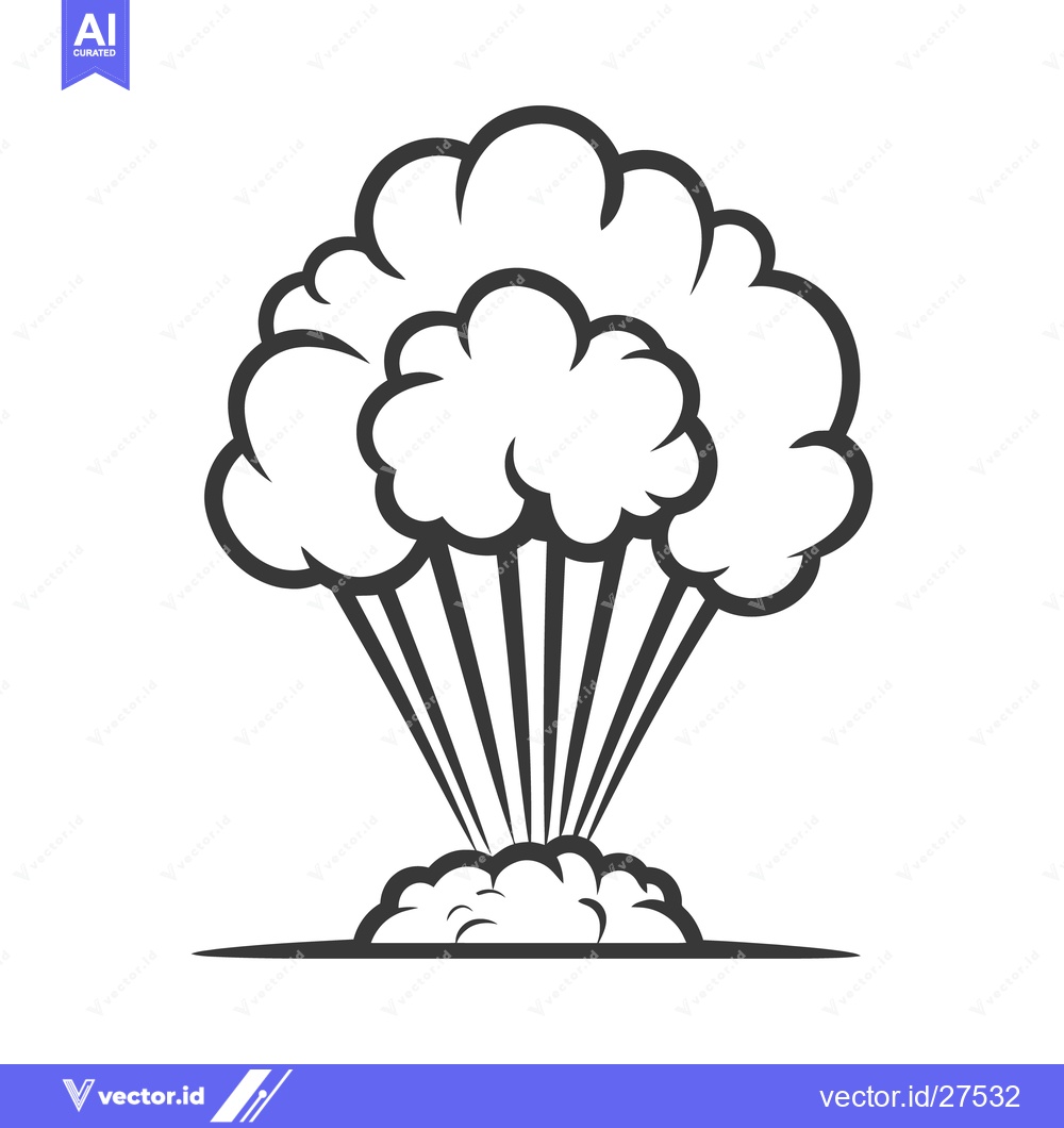Premium Vector dari An illustration depicting a cartoon explosion with radiating lines