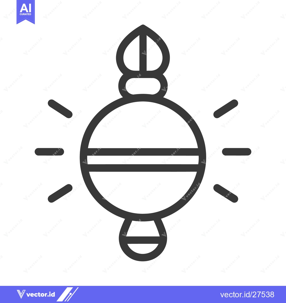 Premium Vector of A black and white line art illustration of a light bulb