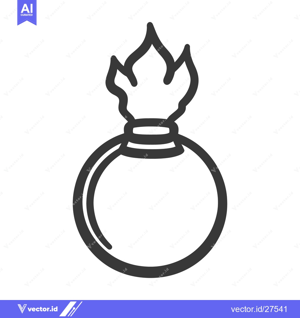 Premium Vector dari An illustrated stylized image of a burning object