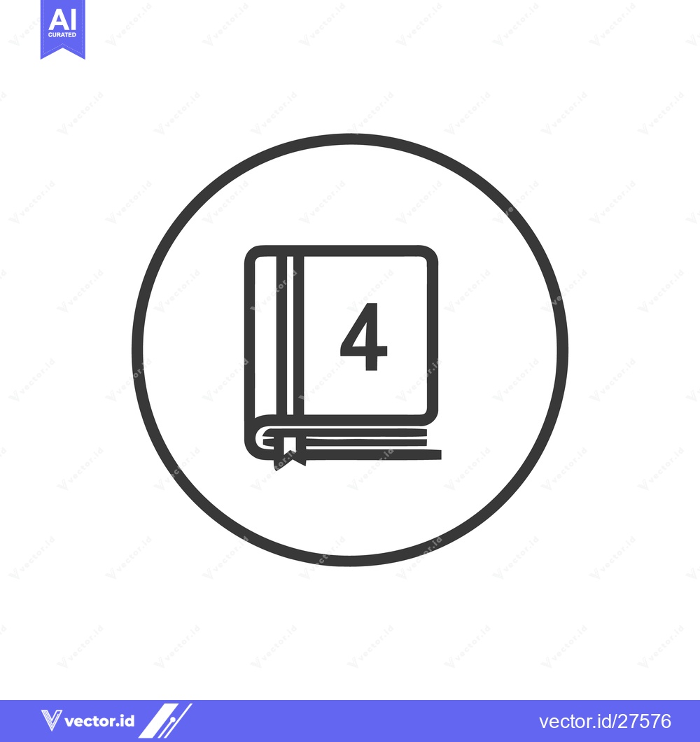 Premium Vector of Book 4 Icon Line Art Icon  1378