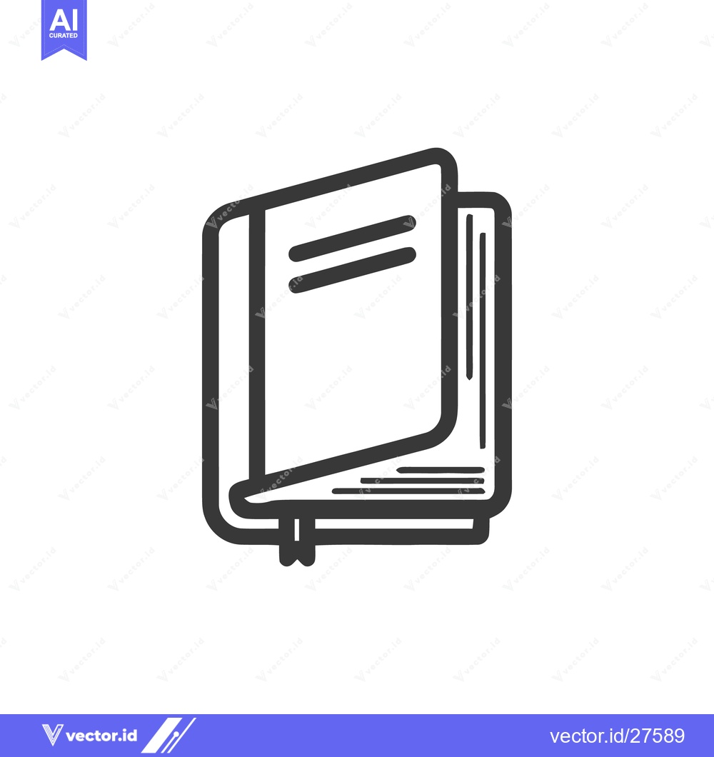 Premium Vector dari Simple, Elegant Open Book Icon in Monoline Style