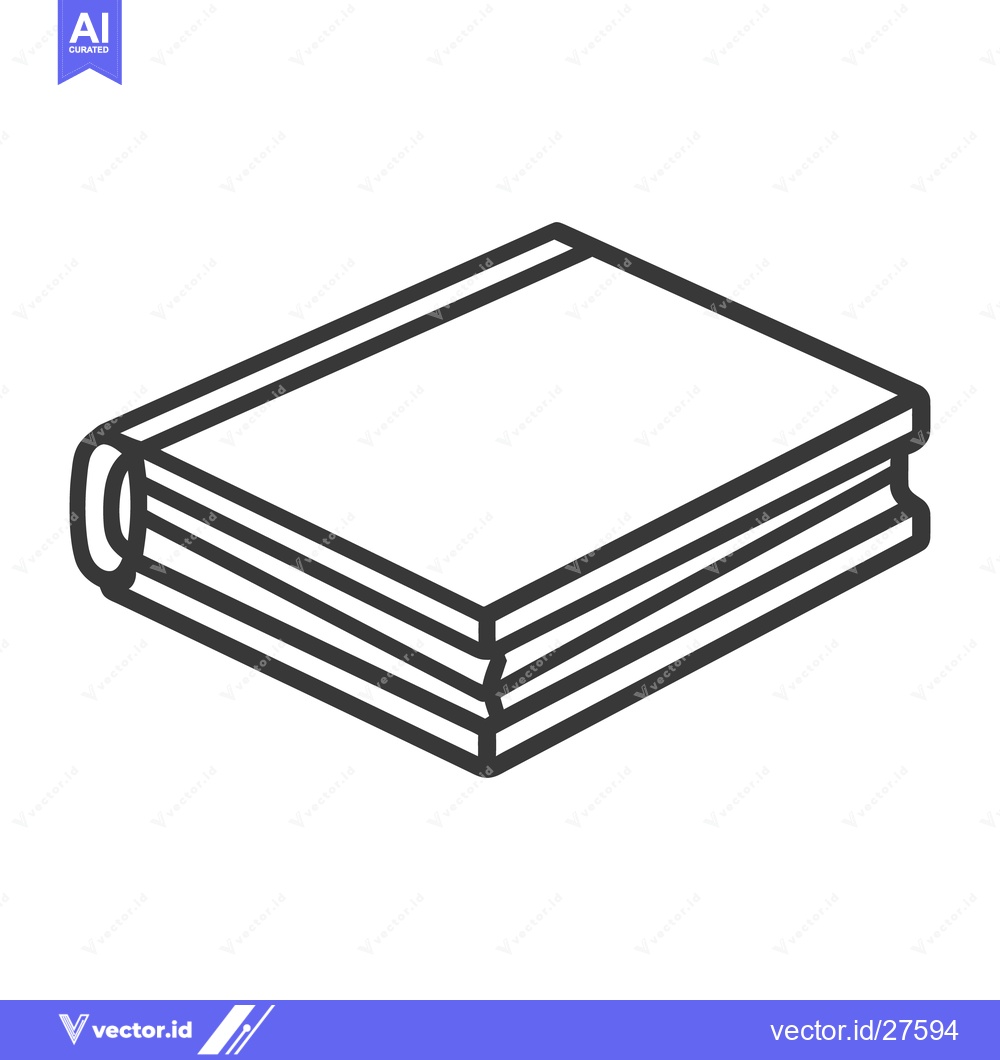 Premium Vector dari A closed book shows the side and top of its covers