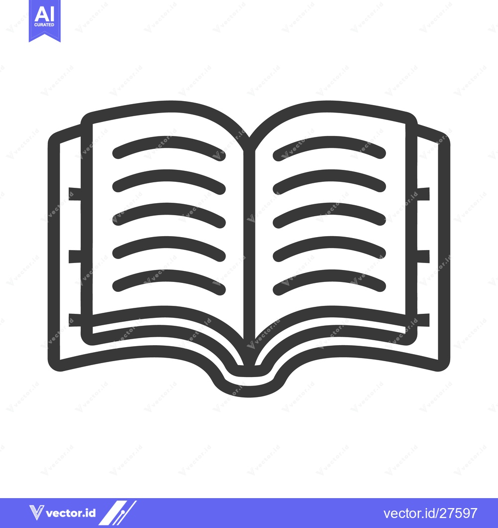 Premium Vector of An open book shows visible pages ready for reading material