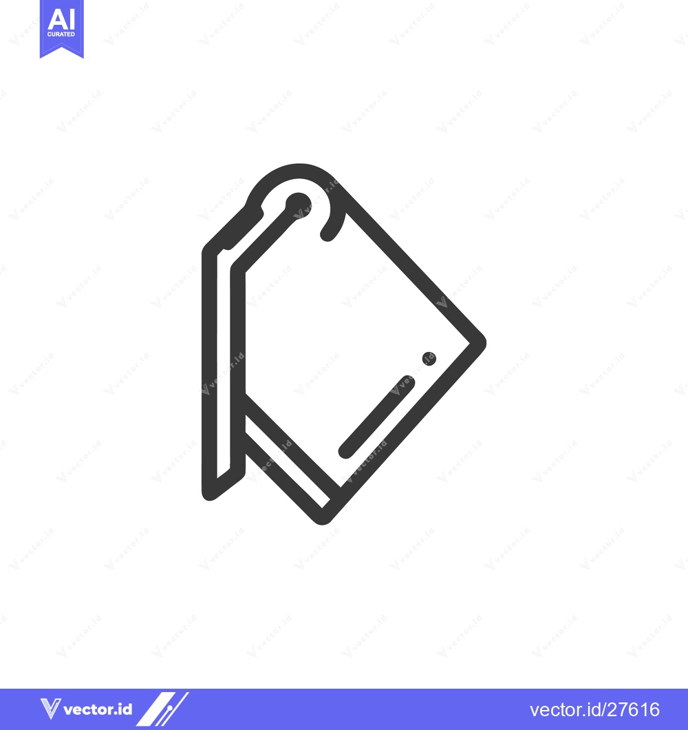 Premium Vector dari Simple, Modern Tag Icon with Hanging Detail