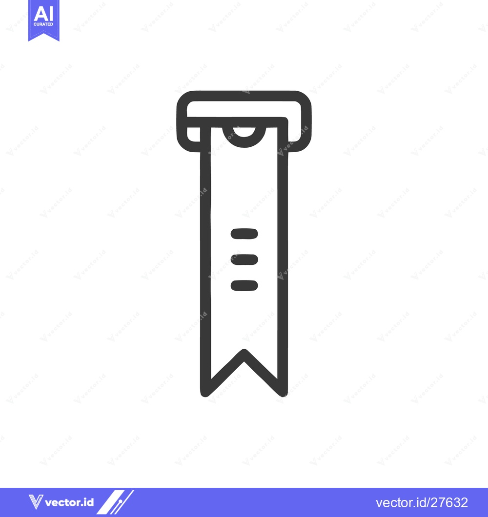 Premium Vector dari Minimalist Bookmark Icon: Simple Line Art Design, Elegant and Clean Bo
