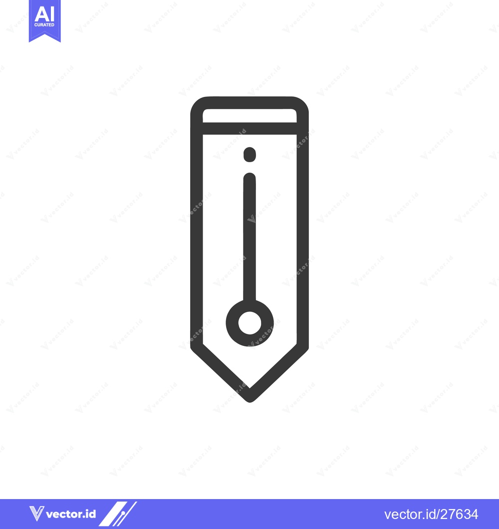 Premium Vector of Minimalist Thermometer Icon: Temperature Measurement, Medical Symbol,