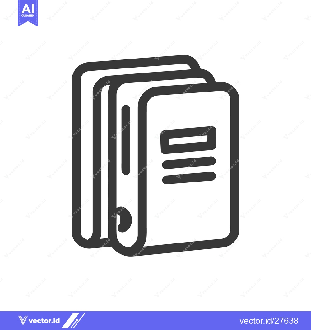 Premium Vector dari Stacked File Folders Icon: Organized Documents and Information Managem